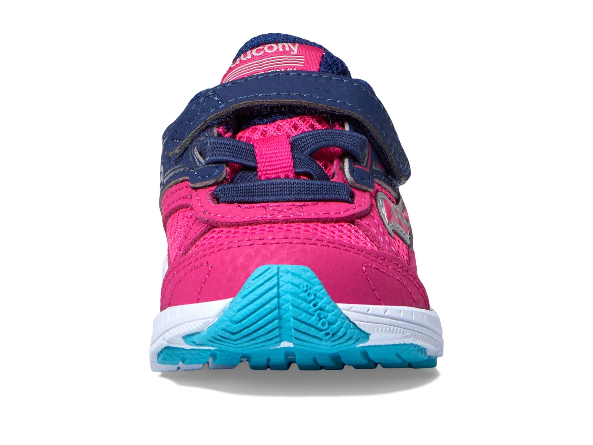 Saucony Cohesion 14 Alternative Closure Jr Sneaker, Pink/Navy, 10 US Unisex Little Kid