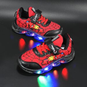 Cartoon LED Illuminated Sneakers for Outdoor Sports and Running with Breathable Design and Party Fun(Red,1)