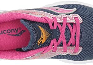 Saucony Axon Sneaker, Navy/Pink, 11.5 Wide US Unisex Big_Kid