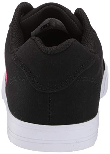 DC girls Chelsea Skate Shoe, Black/Pink Stencil, 12 Little Kid US