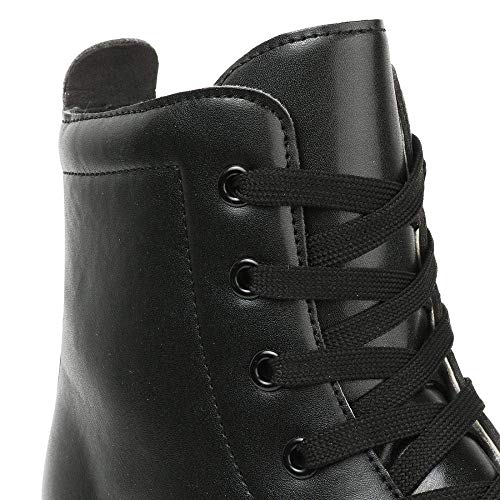 YYW Roller Skates for Women Men, High Top PU Leather Classic Double-Row Roller Skates, Indoor Outdoor Roller Skates for Beginner a Shoes Bag (Black Black Wheel, 41)