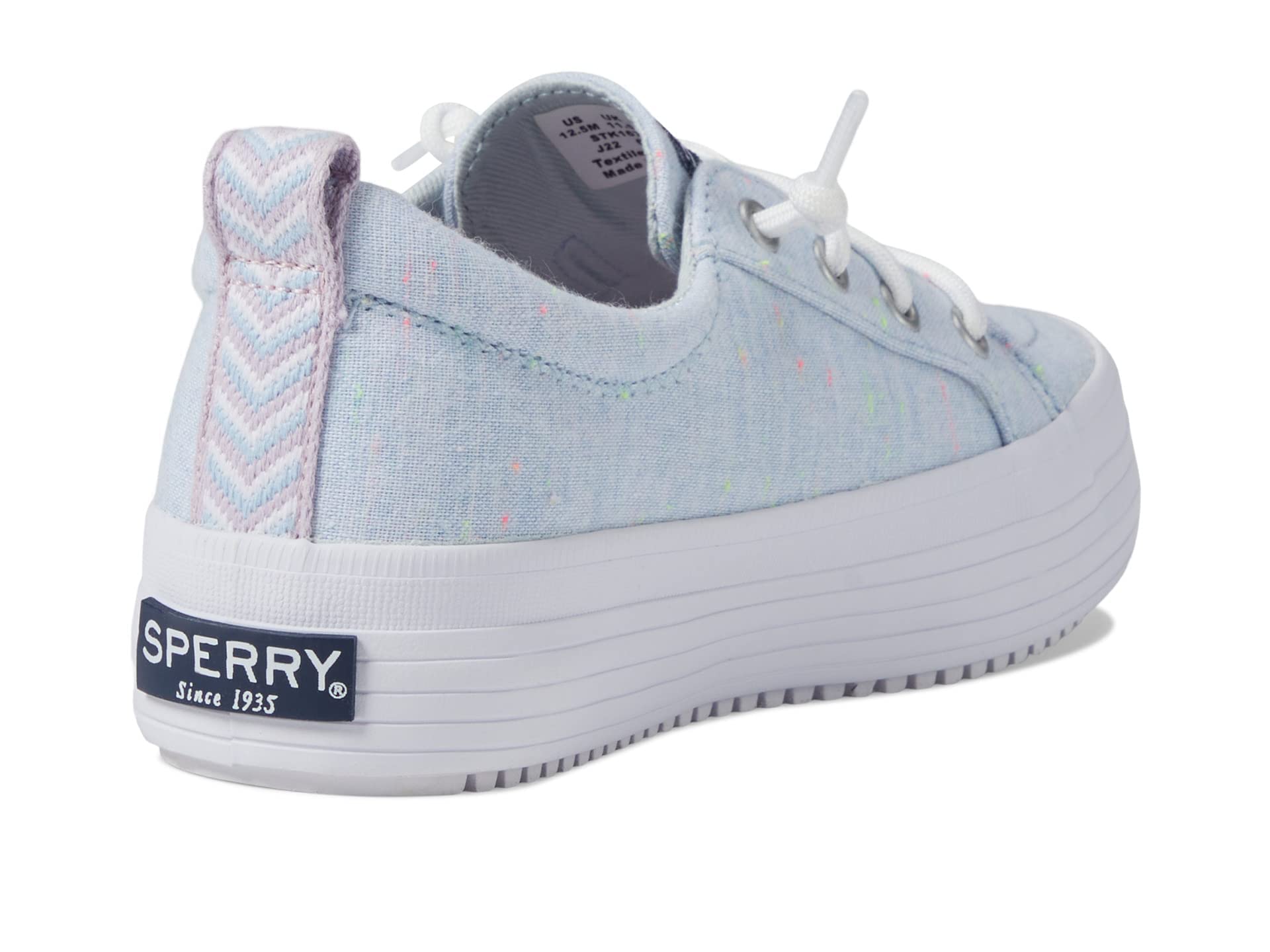 Sperry Crest Vibe Platform Sneaker, Blue, 13 US Unisex Big Kid