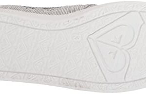 Roxy Girls Minnow Slip on Sneaker Shoe, Gry/Chr, 11 Big Kid