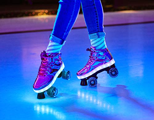 CHICAGO Skates Pulse Light Up Quad Skates, Women's Adult Sizes, Pink, 6 (CRS710-06)