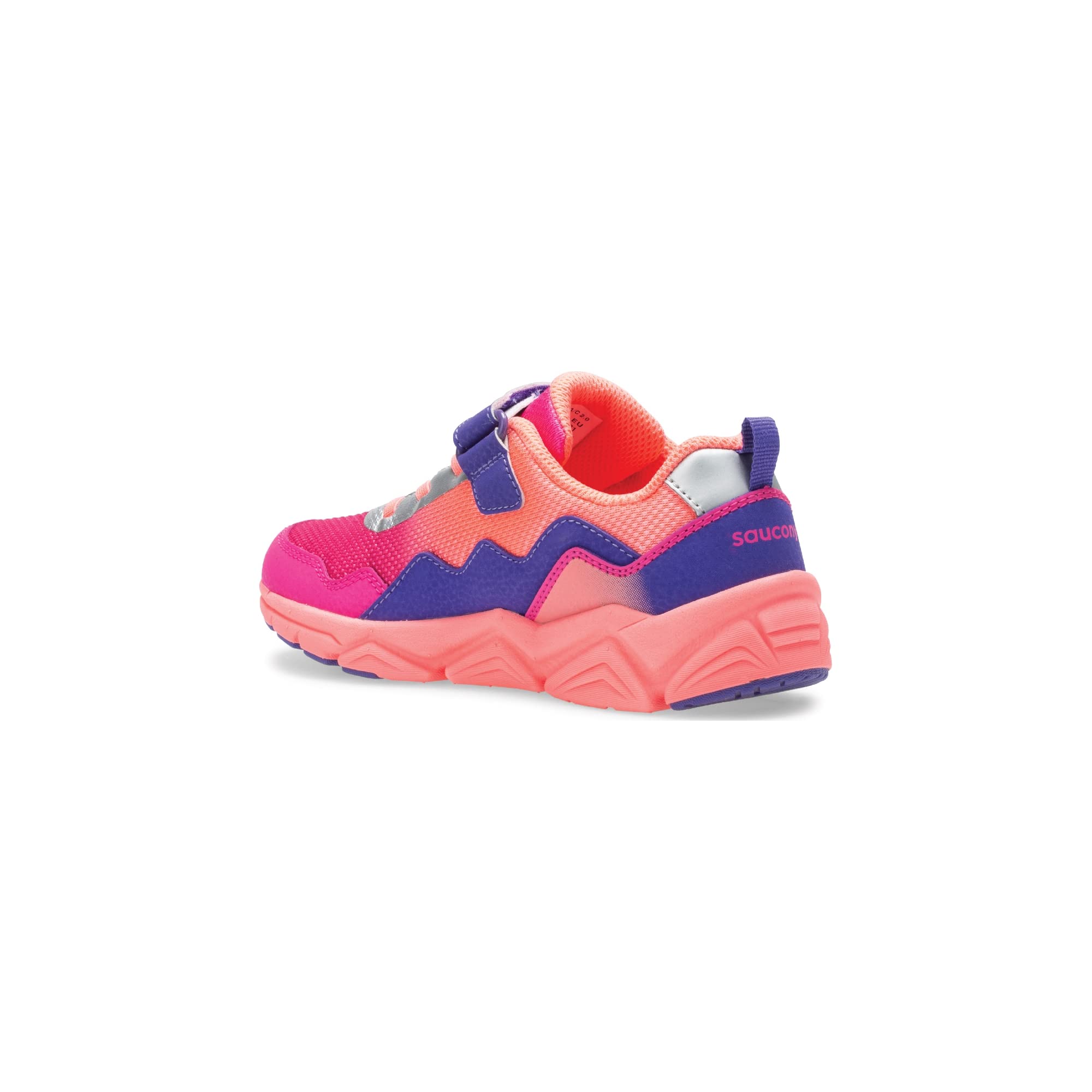 Saucony Girls Flash A/C 2.0 Sneaker, Pink/Purple, 4.5 Big Kid