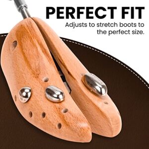 Boot Stretcher for Women & Men - Boot Calf Stretcher with Shoe Expander - Leather Shoe Stretcher & Widener for Men - Leather Boot Stretchers for Cowboy Boots - Shoe Widener Women & Heel Stretcher