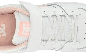 DC Girls Unisex-Child Manteca 4 V Casual Skate Shoe, White/Pink, 13 Little Kid