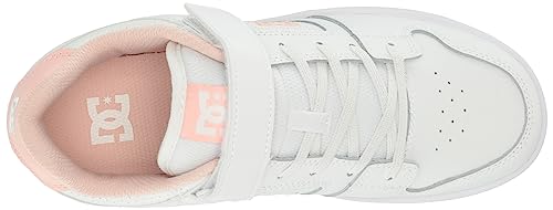 DC Girls Unisex-Child Manteca 4 V Casual Skate Shoe, White/Pink, 13 Little Kid