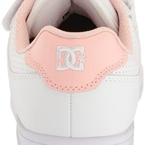 DC Girls Unisex-Child Manteca 4 V Casual Skate Shoe, White/Pink, 13 Little Kid