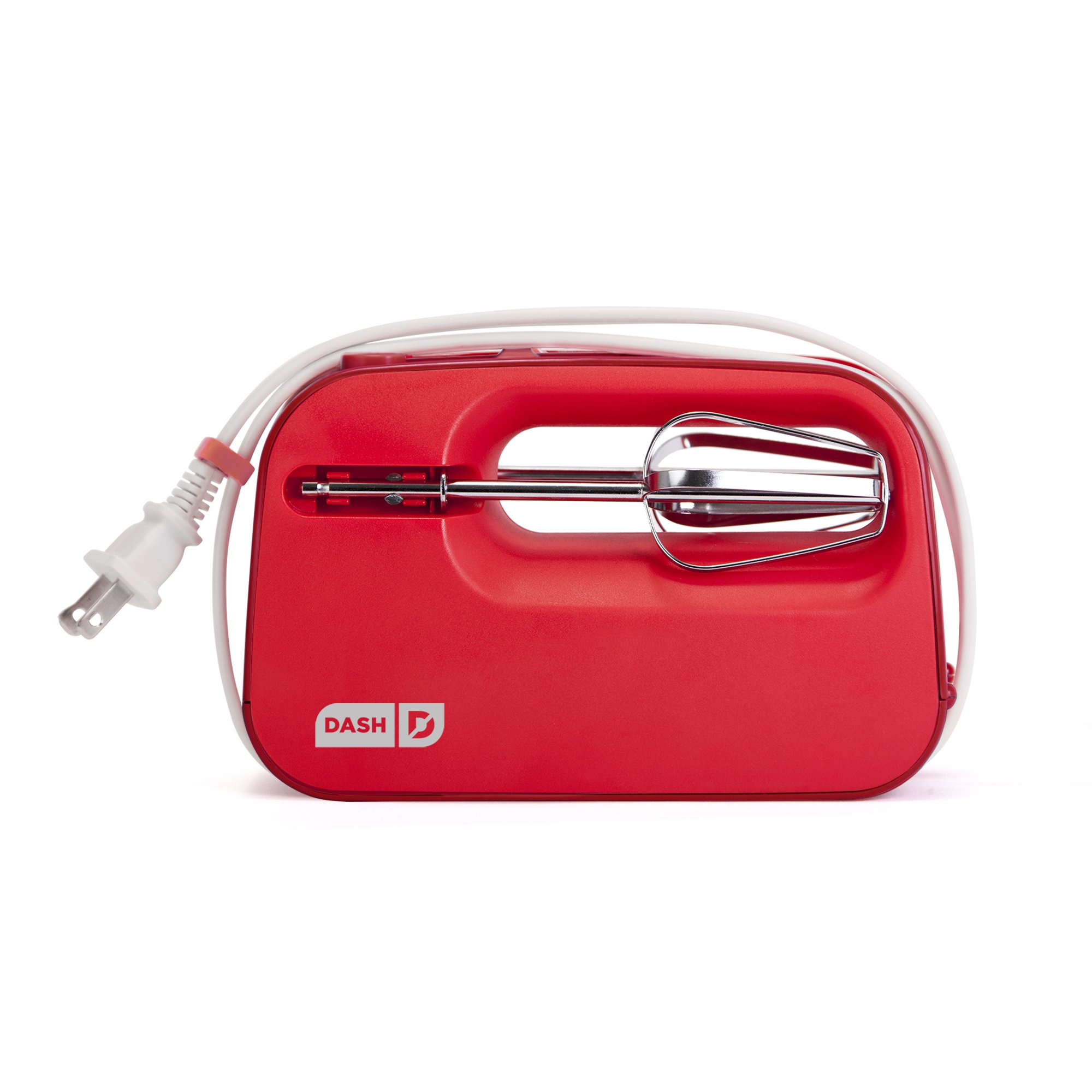 Dash SmartStore™ Compact Hand Mixer Electric for Whipping + Mixing Cookies, Brownies, Cakes, Dough, Batters, Meringues & More, 3 Speed, 150-Watt - Red