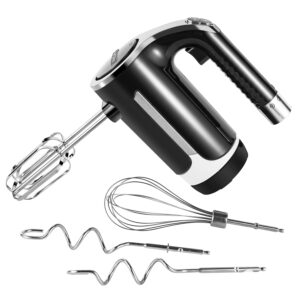 hand mixer electric,ktoain 5-speed handheld mixers,high-performance dc motor,electric beaters with 5 stainless steel accessories,eject button,self-control speed for baking cake egg cream food beater