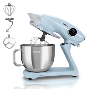 Instant Pot Stand Mixer Pro,600W 10-Speed Electric Mixer with Digital Interface,7.4-Qt Stainless Steel Bowl,From the Makers of Instant Pot,Dishwasher Safe Whisk,Dough Hook and Mixing Paddle,Blue