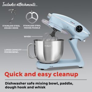 Instant Pot Stand Mixer Pro,600W 10-Speed Electric Mixer with Digital Interface,7.4-Qt Stainless Steel Bowl,From the Makers of Instant Pot,Dishwasher Safe Whisk,Dough Hook and Mixing Paddle,Blue