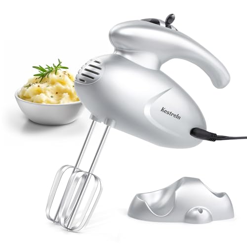 Kestreln Hand Mixer Electric Handheld with Stand Base for Kitchen Baking Cake, Dough, Powerful Mixing for Mashed Potatoes 1