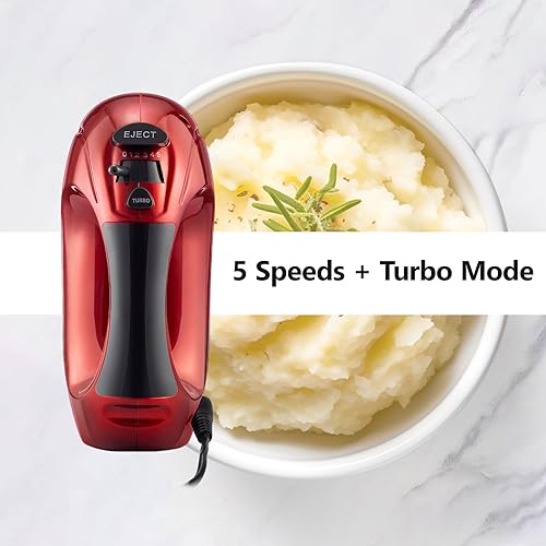 Hand Mixer Electric,Kestreln 5-Speed Electric Mixers, 350W Turbo Powerful Mixers with 4 Stainless Steel Accessories for Kitchen baking Cake, Easy Mixing for Mashed Potatoes