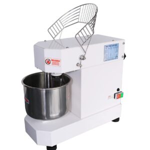 Hakka Commercial Dough Mixer, 5 Qt Spiral Mixer Food Mixer Machine Dual Rotating Dough Kneading Machine with Food-grade Stainless Steel Bowl, Security Shield & Timer