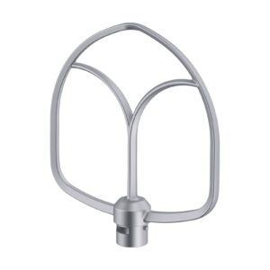 Subtle Silver Coated Dough Hook for Acekool Polished Stainless Steel Flat Beater for Kitchenaid 7L Tilt-Stand Mixer Attachments for Kitchen Paddle, Baking,Pastry, Mixing Accessory,Dishwasher Safe