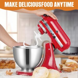 Dough Hook&Stainless Steel Spiral Dough Hook for 4.5 QT Tilt-Head Stand Mixer Kitchenaid Stand Mixer