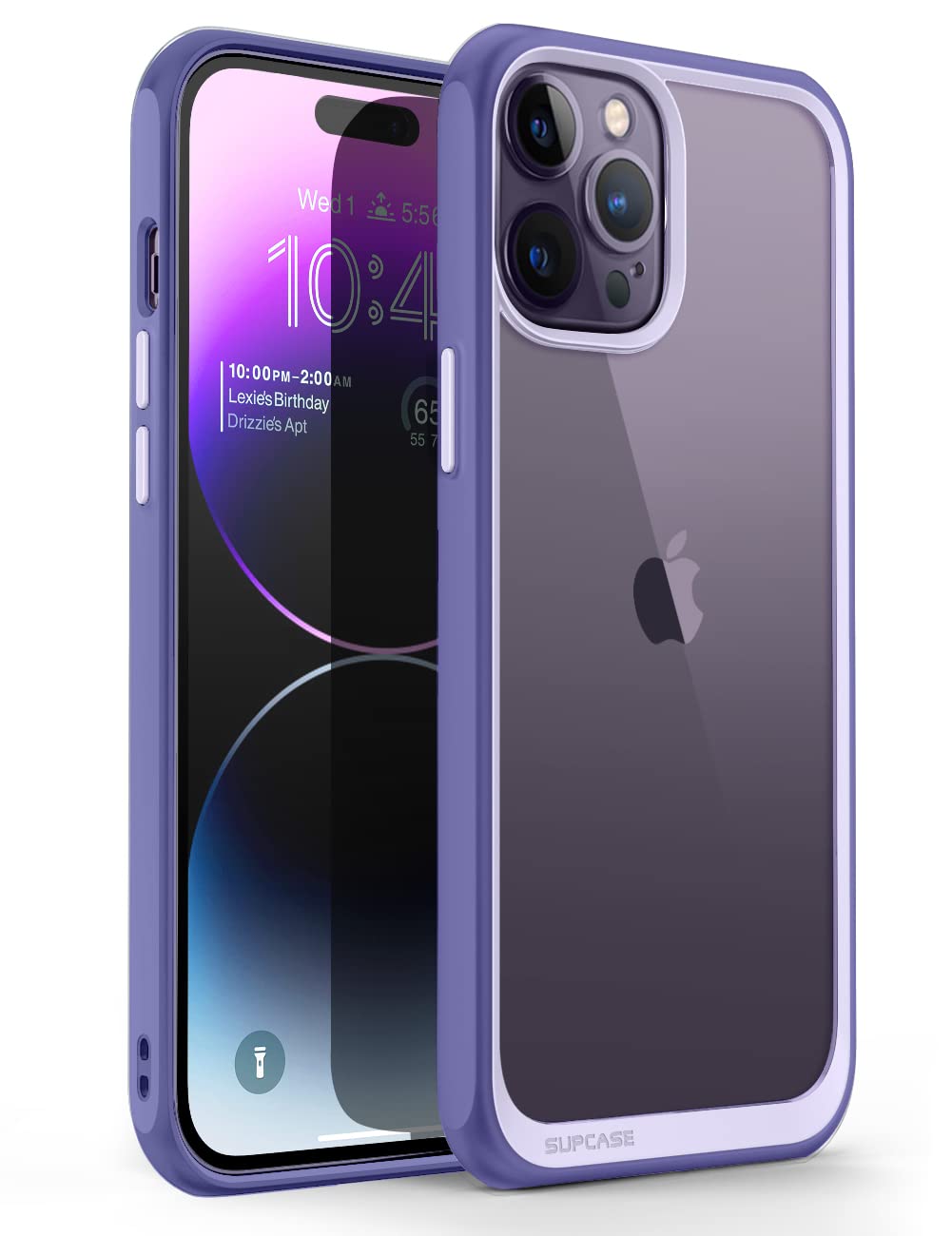 SUPCASE Unicorn Beetle Style Series Case for iPhone 14 Pro Max 6.7 Inch (2022), Premium Hybrid Protective Slim Clear Case (Mauve)