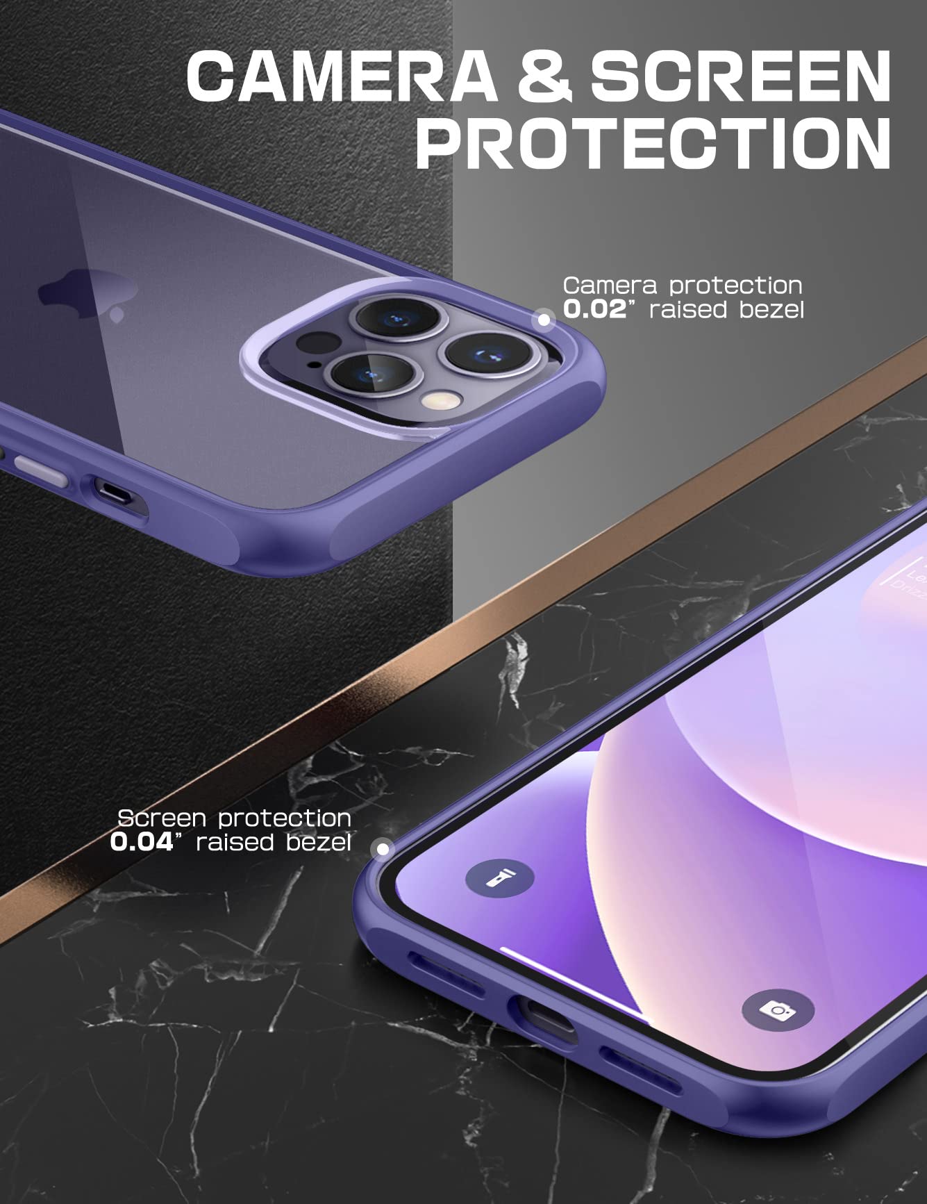 SUPCASE Unicorn Beetle Style Series Case for iPhone 14 Pro Max 6.7 Inch (2022), Premium Hybrid Protective Slim Clear Case (Mauve)