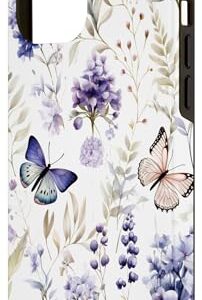 iPhone 14 Pro Max Case Flower Printed Butterfly Cover Protective Cover Phone Case