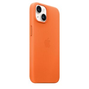 Apple iPhone 14 Plus Leather Case with MagSafe - Orange