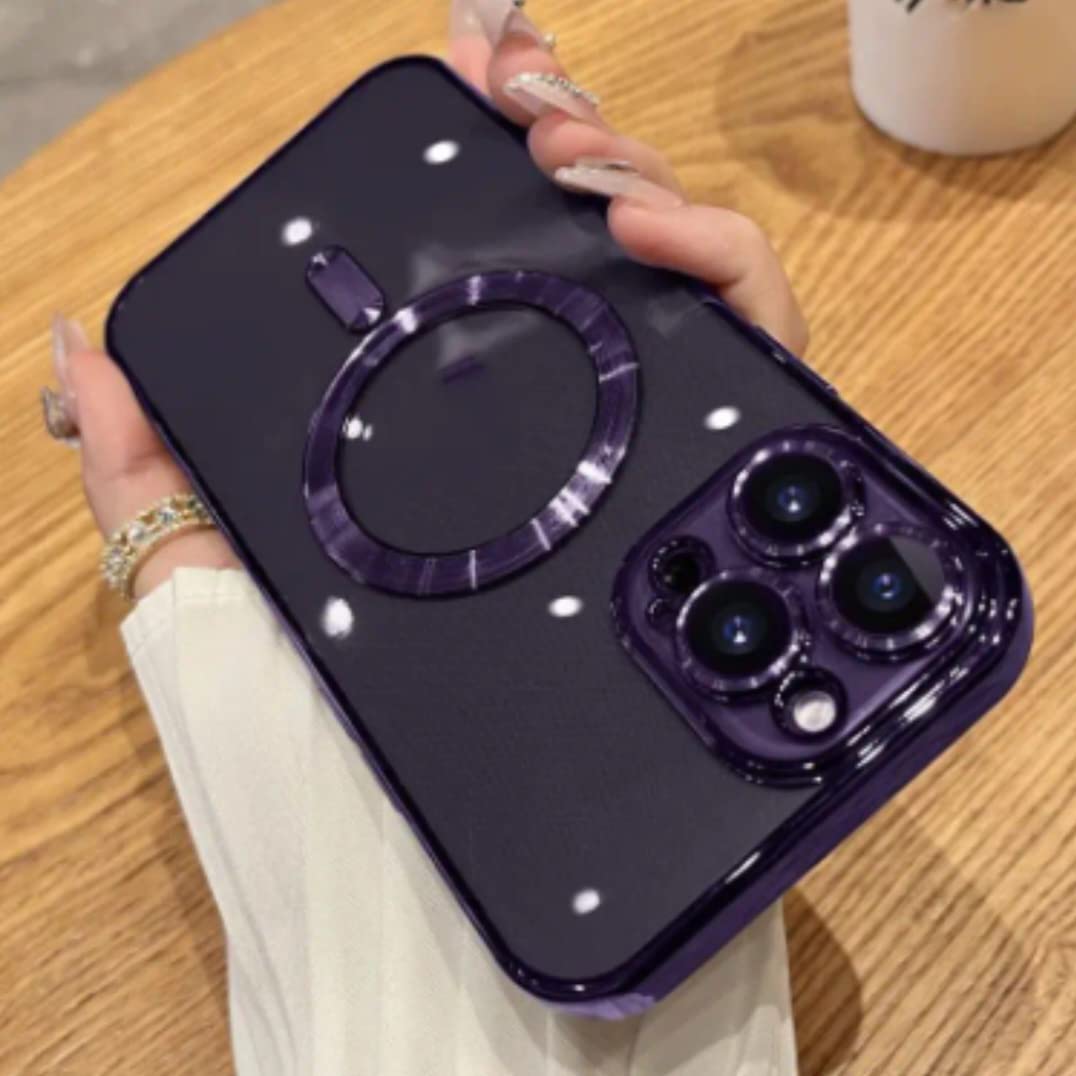 Iphone 14 pro max magnetic case (Purple)