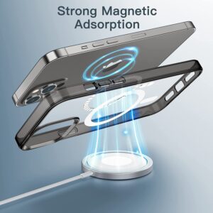 Clear for iPhone 14 Pro Max Case Compatible with Magsafe Military Grade Tested Hard PC with Soft Edges Cover Slim Shockproof Case for 14 Pro Max 6.7 Inch Clear