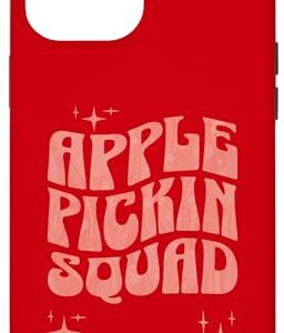 iPhone 14 Pro Max Apple Pickin Squad Fall Apple Picking Season Retro Wavy Text Case