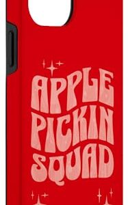 iPhone 14 Pro Max Apple Pickin Squad Fall Apple Picking Season Retro Wavy Text Case