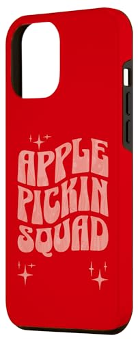 iPhone 14 Pro Max Apple Pickin Squad Fall Apple Picking Season Retro Wavy Text Case