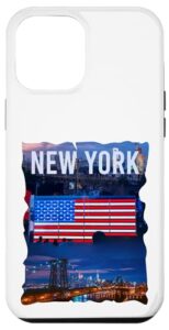 iphone 14 pro max new york city scape patriotic new yorkers nyc resident gift case