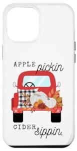 iphone 14 pro max apple pickin cider sippin fall fun autumn seasonal apparel case