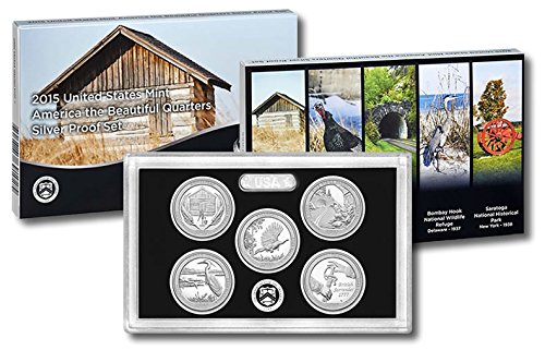 2015 S America the Beautiful 2015 Silver Quarter Proof Set Sold Out US Mint Hurry With Box And COA Very Good