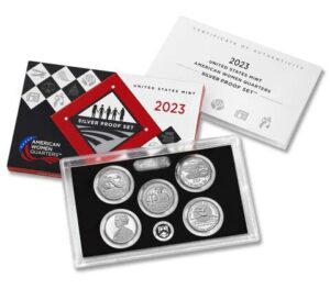 2023 s 2023 s silver quarter proof set 5 coin dcam us mint 23ws with box and coa quarter us mint proof