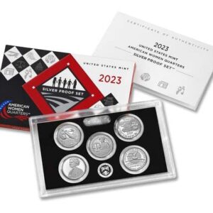 2023 S 2023 S Silver Quarter Proof Set 5 Coin DCAM US Mint 23WS With Box and COA Quarter US Mint Proof