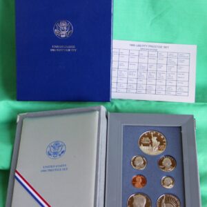 1986 S Prestige Proof Set 7-Coins in Original US Mint Packaging with COA Proof