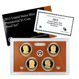 2012 s 4pc presidential dollars proof set set uncirculated