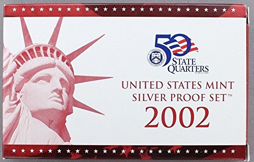 2002 S U.S. Mint 10-coin Silver Proof Set - OGP box & COA Proof