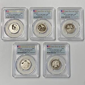 2020 S America The Beautiful 2020 PR-70 PCGS Quarter Proof Set First Day of Issue PR-70