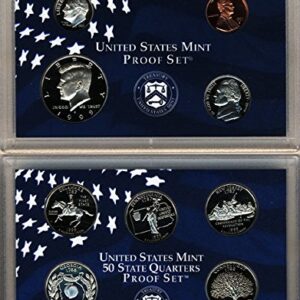 1999 S U.S. Mint 9-coin Clad Proof Set - OGP box & COA Proof