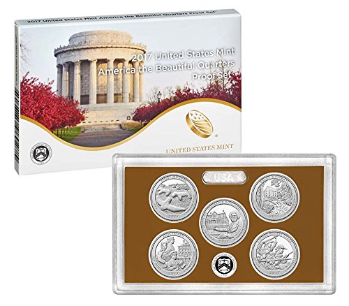 2017 S America the Beautiful 2017 Quarter Proof Set Complete With Box And COA Perfect Uncirculated