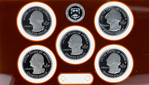 2018 S America the Beautiful 2018 S Quarter Proof Set Clad No Box Or CoA 5 Proof Quarters PF