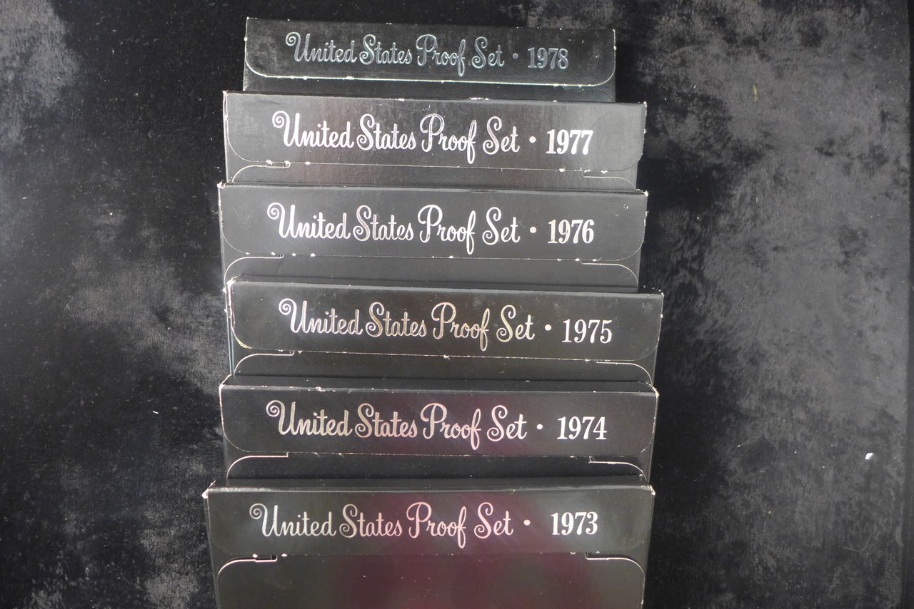 S Mint Proof Set 1973-S through 1978-S Proof Sets 6 sets