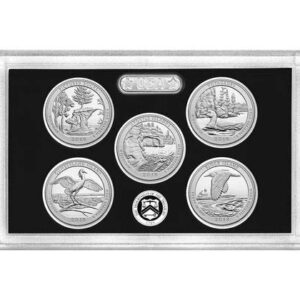 2018 S America the beautiful 2018 Silver Quarter Proof Set No Box or COA 5 Coin Set Silver Proof