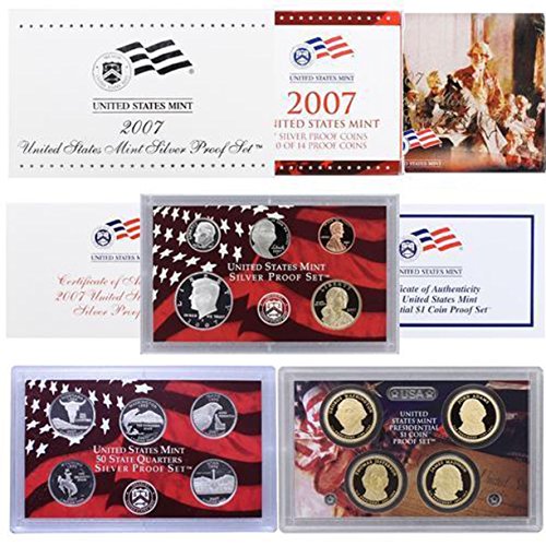 2007 S U.S. Mint Silver Proof Set - 14 Coins - OGP Superb Gem Uncirculated