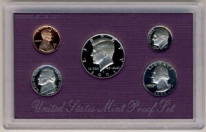 1991 s clad proof 5 coin set in original government packaging proof