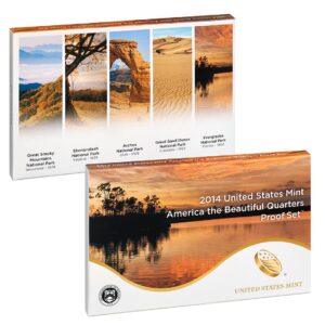 Rare Coins National Park Quarters Proof Set 2015 S 5 Coin Proof with Box & Certificate