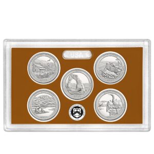 Rare Coins National Park Quarters Proof Set 2015 S 5 Coin Proof with Box & Certificate