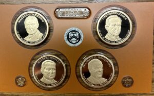 2014 s presidential dollars 4-coin proof set $1 us mint dcam - no box or coa